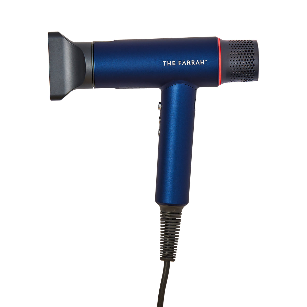 side view of blue farrah airpulse dryer with concentrator attachment