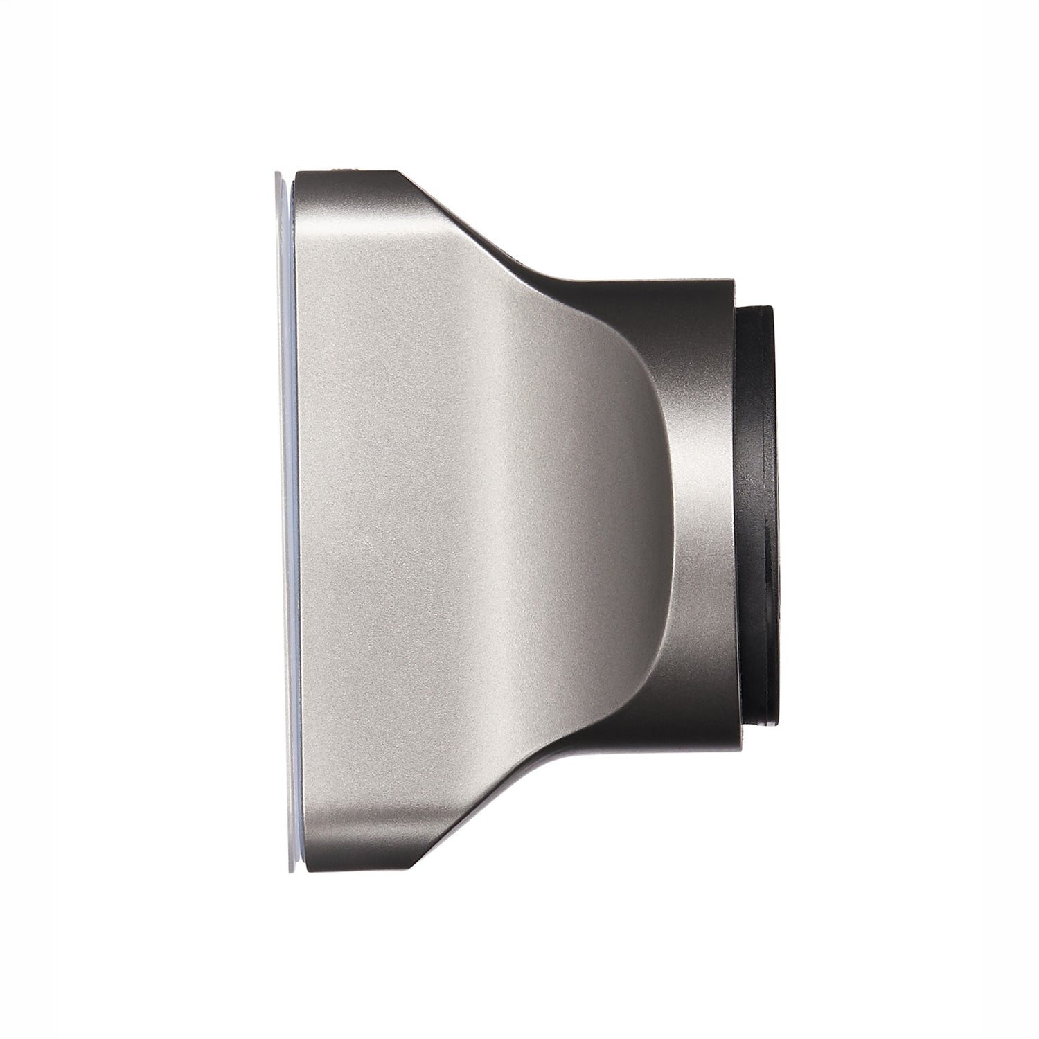 closeup side view of silver hair concentrator attachment for hair dyer 