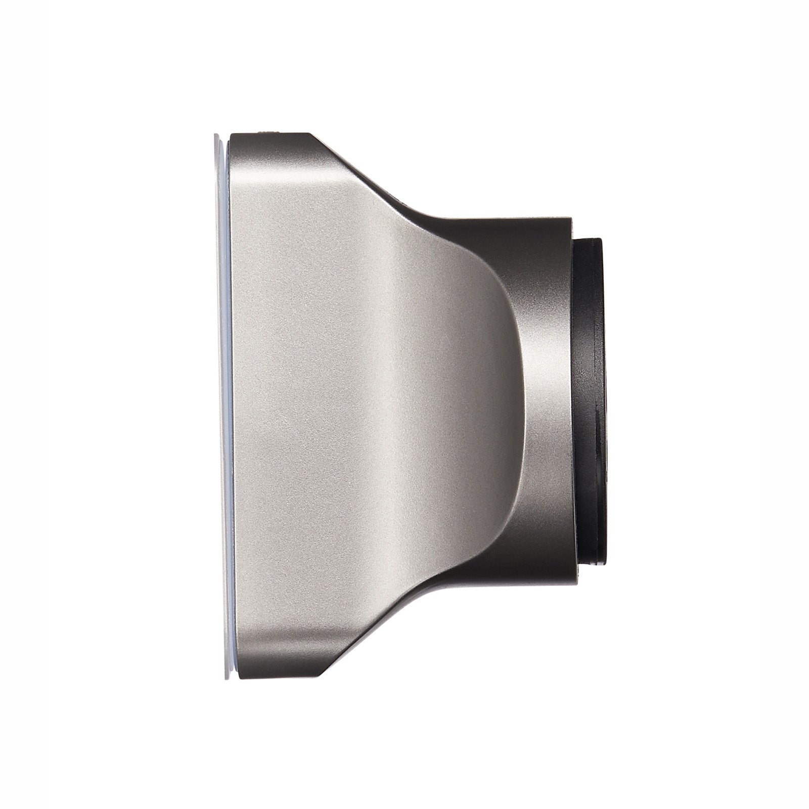 closeup side view of silver hair concentrator attachment for hair dyer 